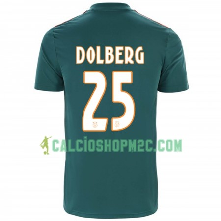 Ajax Amsterdam Kasper Dolberg 25 Maglia Trasferta 2019/2020 Manica Corta